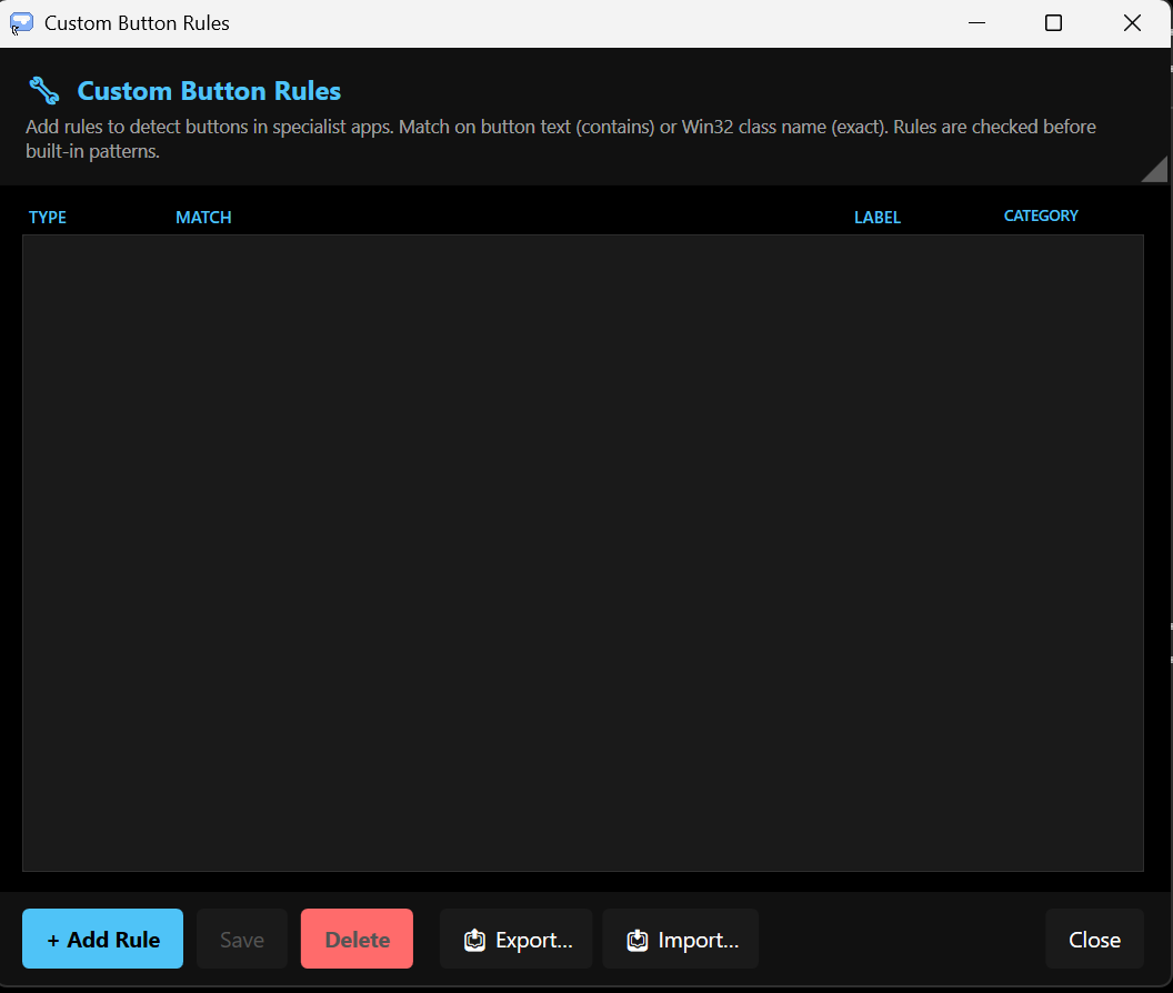 Custom Button Rules